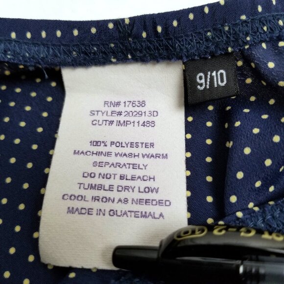 Suits Us Navy Polka Dot Blazer Skirt Suit Set Size 9/10 Professional Y2K Preppy - Picture 13 of 15